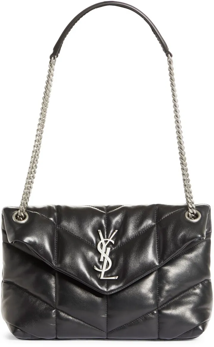 Small Lou Leather Puffer Bag