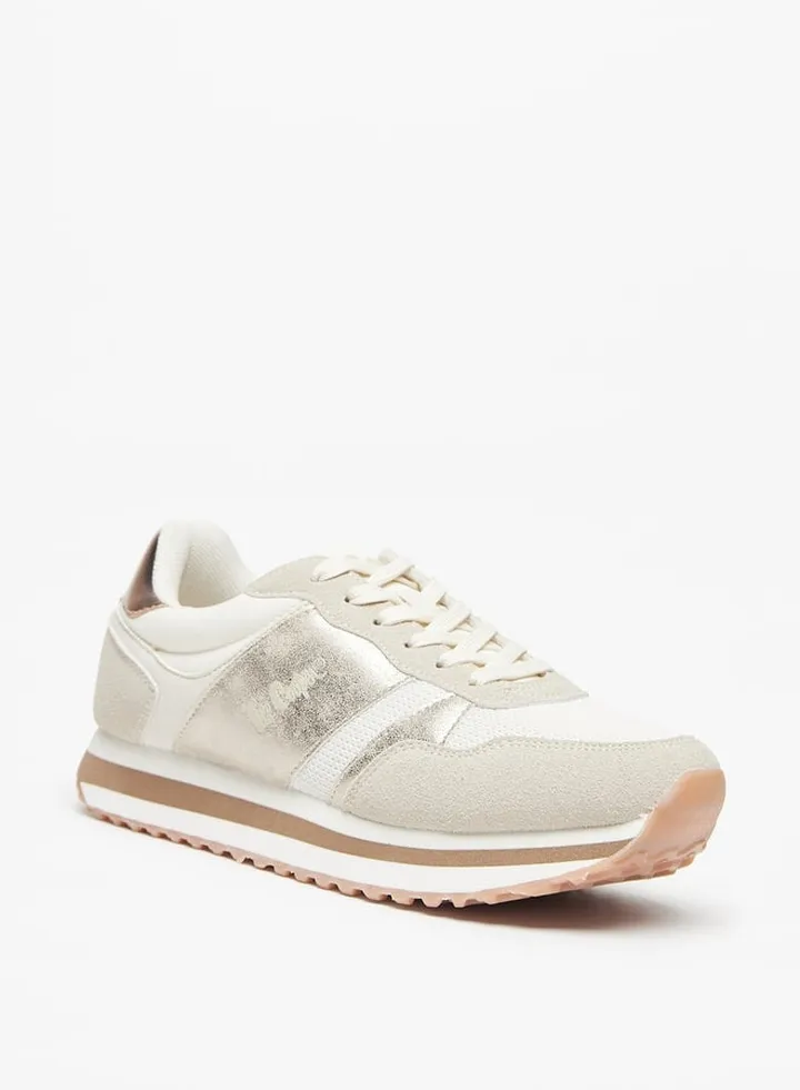 Women's Textured Lace-Up Sneakers