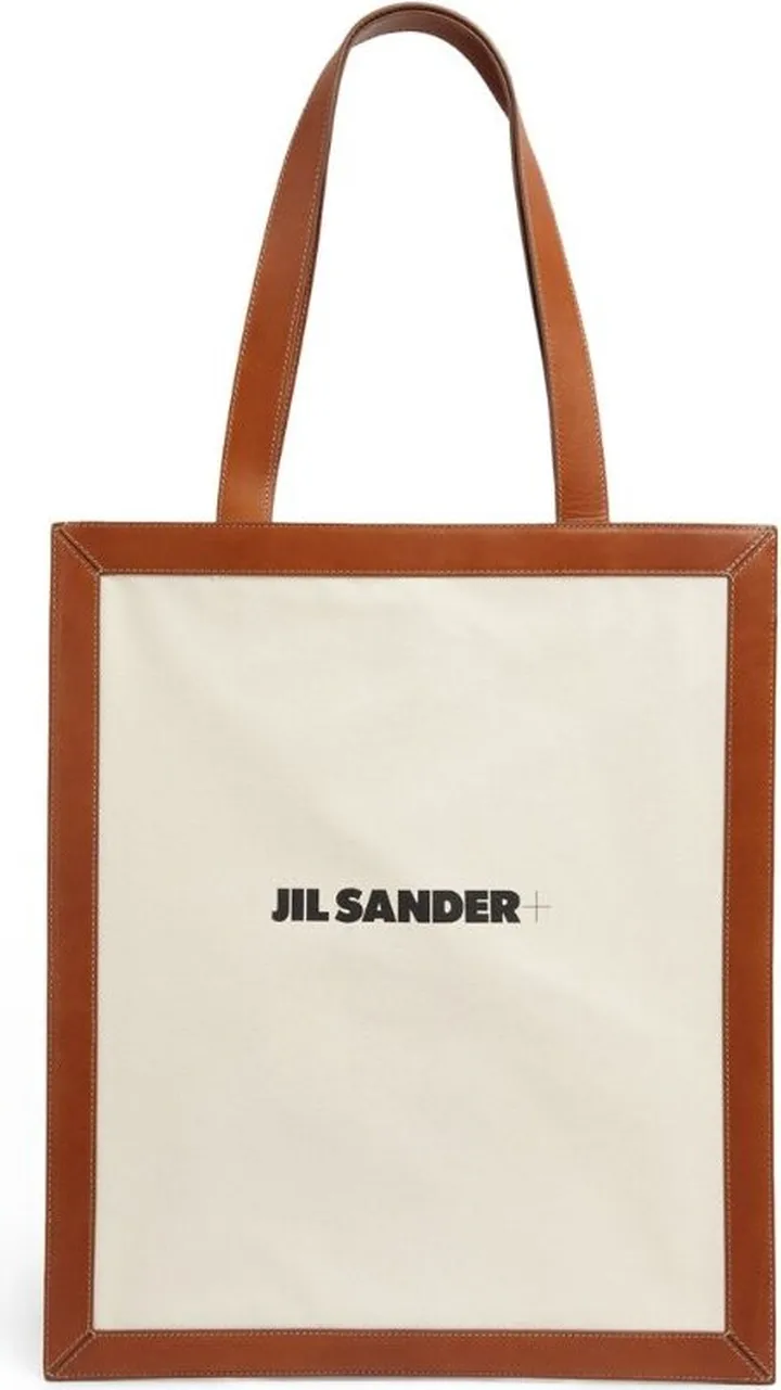 Jil Sander Canvas Leather Tote