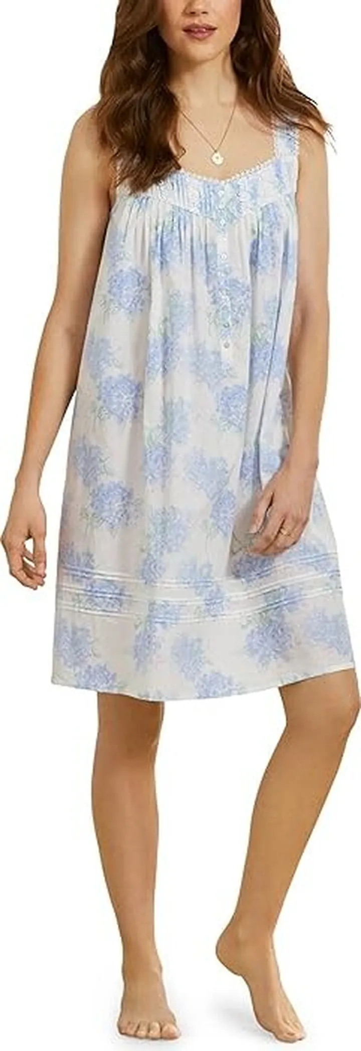 Eileen West Sleeveless Chemise (Blue Hydrangea) Women's Pajama