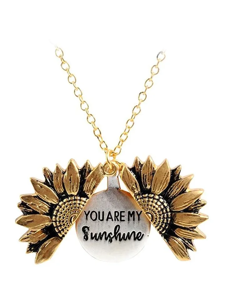 Metal You Are My Sunshine Pendant Necklace