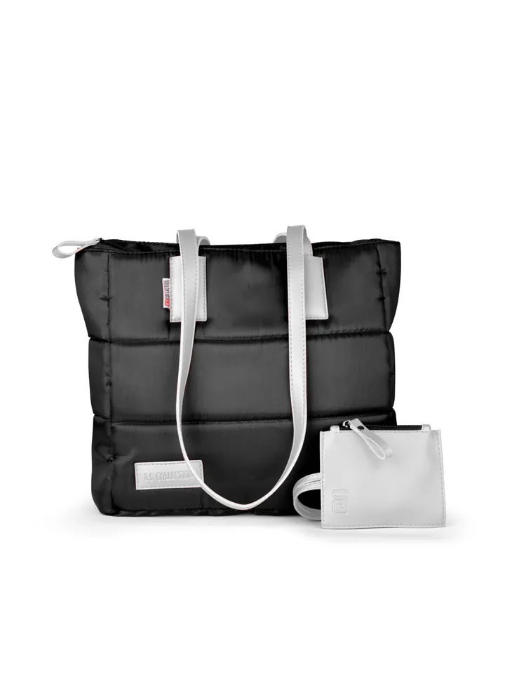 Soft Canvas B.S bag tote bag and shoulder bag for girls - White