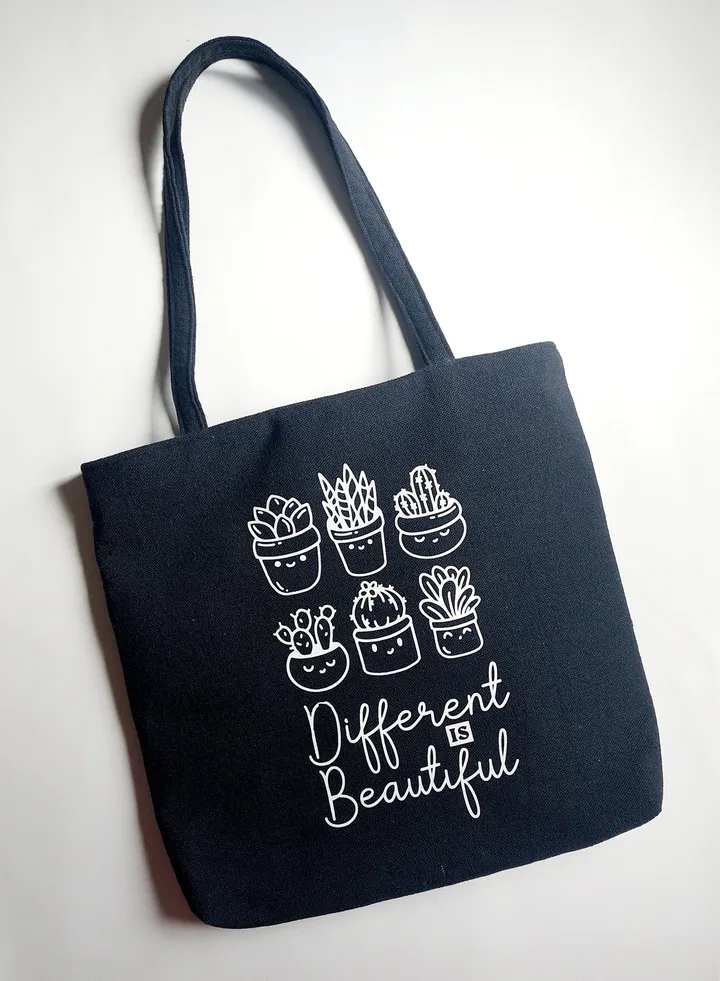 Black fabric shoulder bag
