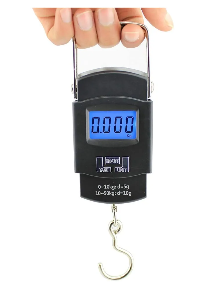 Electronic 50Kgs Digital Luggage Weighing Scale, weight machine for Home kitchen Digital weighing hook scale, Kitchen weighing scale kitchen, Weight machine, kitchen scale(Black)