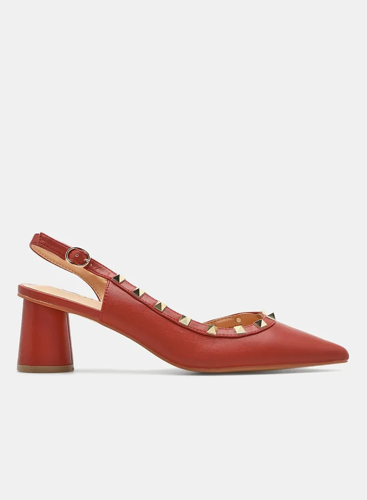 Casual Heeled Sandals Brown