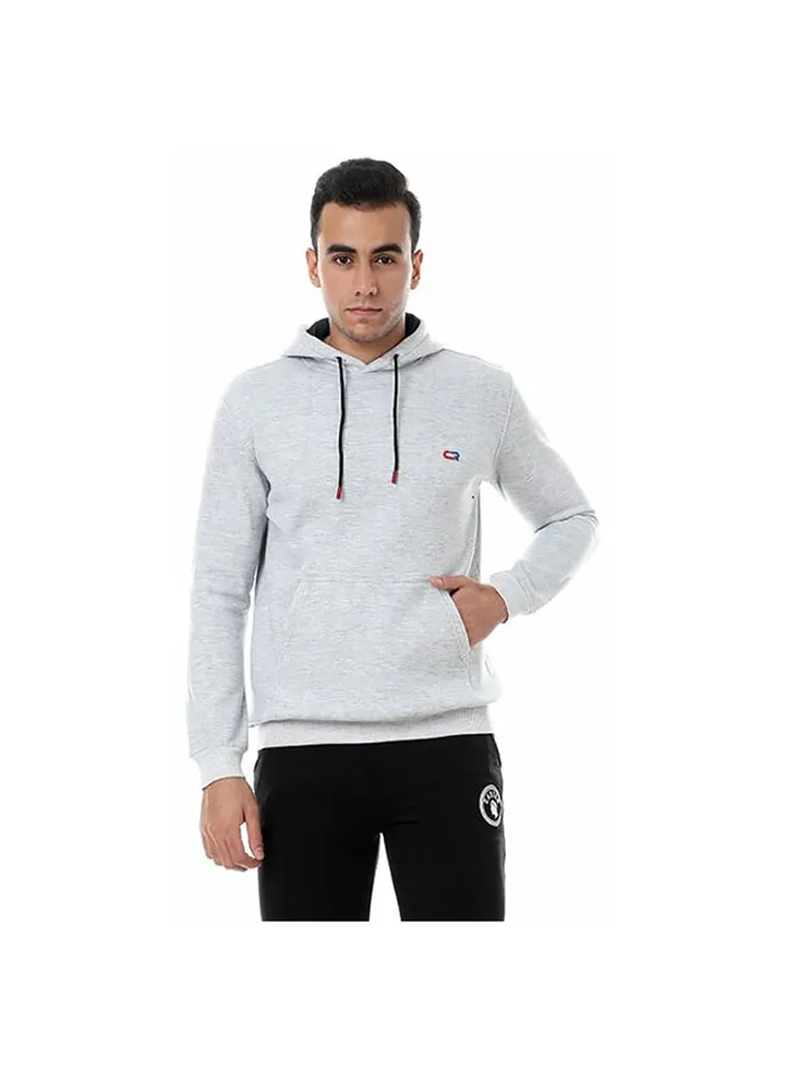 Casual Cotton Regular Fit Hoodie Sweatshirt grey