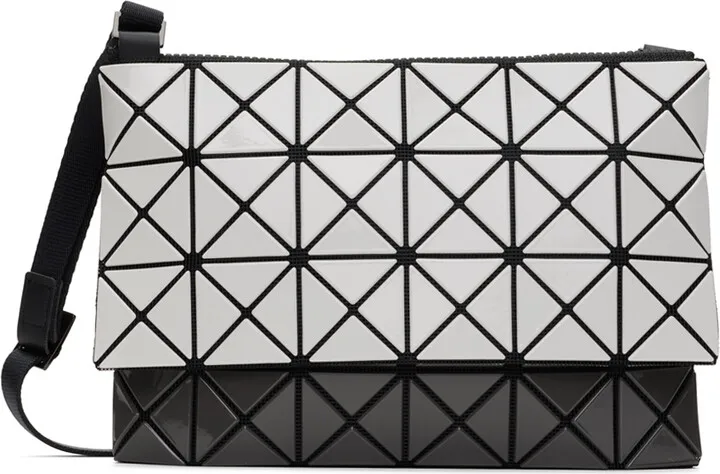 Bao Bao Issey Miyake Black & Off-White Prism Kangaroo Crossbody Bag