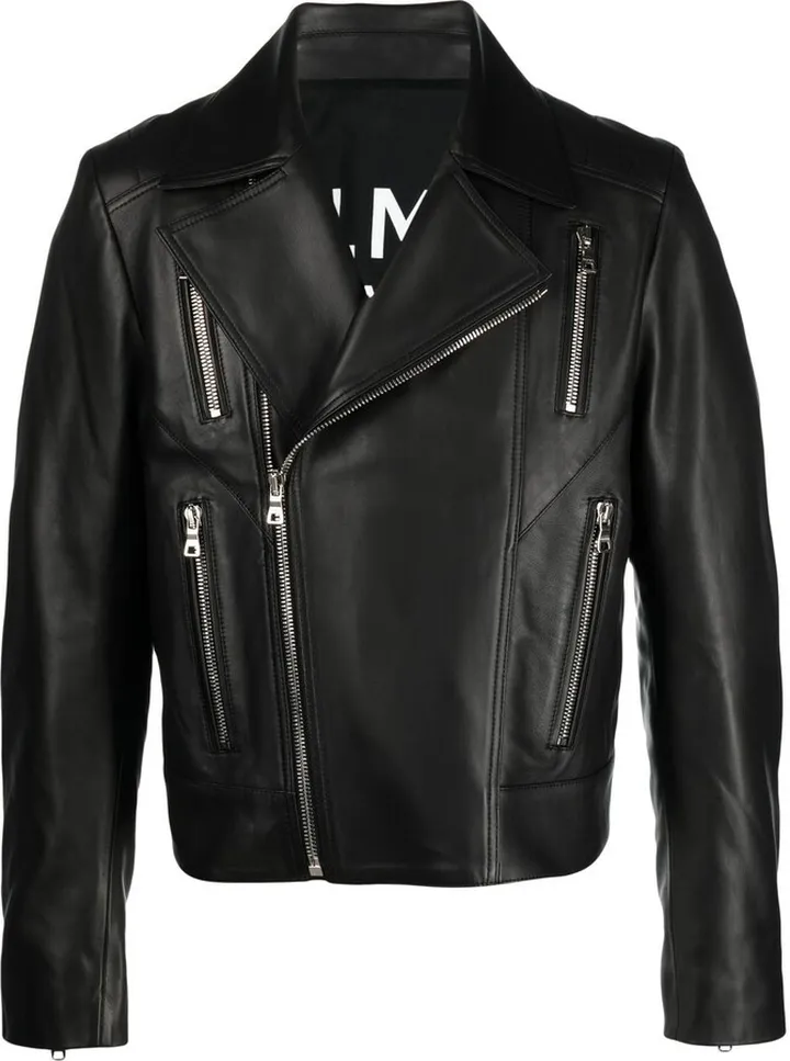 Zip-Up Leather Jacket