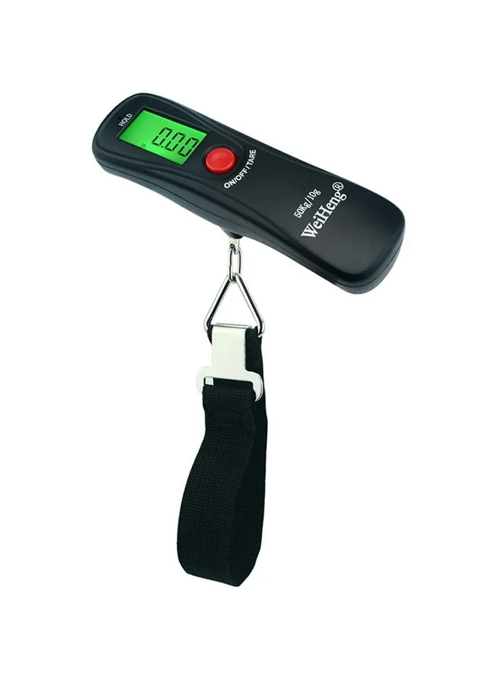 Portable Digital LCD Electronic Luggage Weighing Scale - 50kg/10g with Backlight Belt