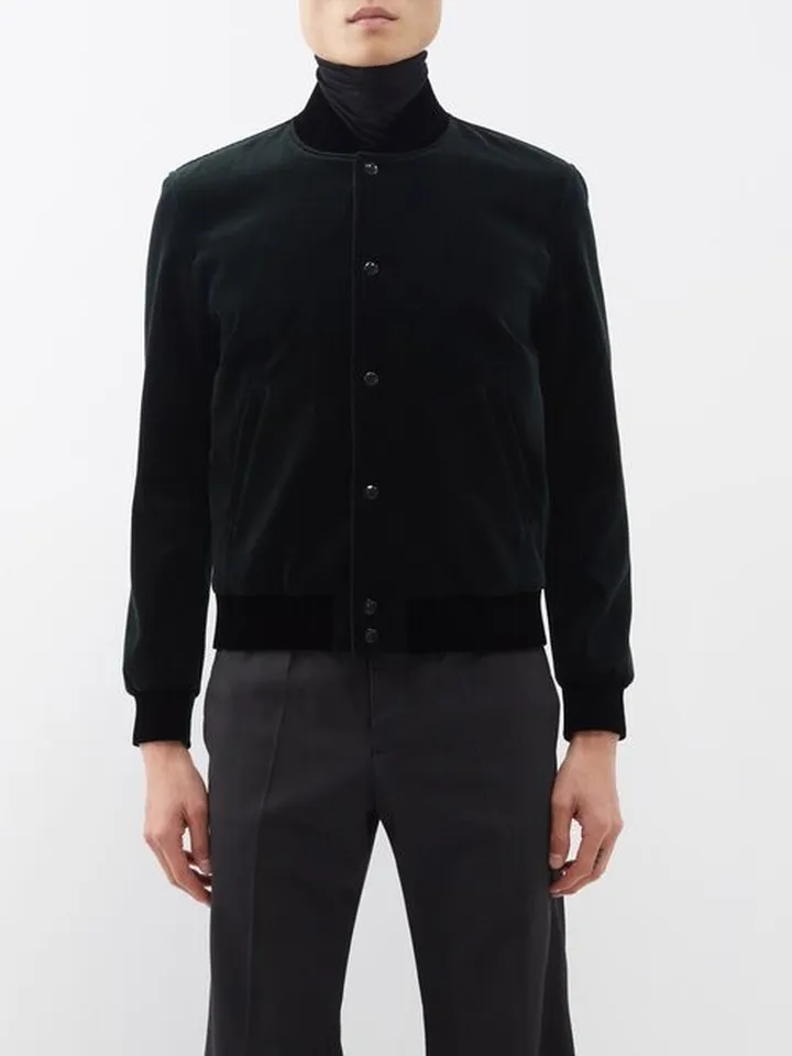 Teddy Velvet Bomber Jacket