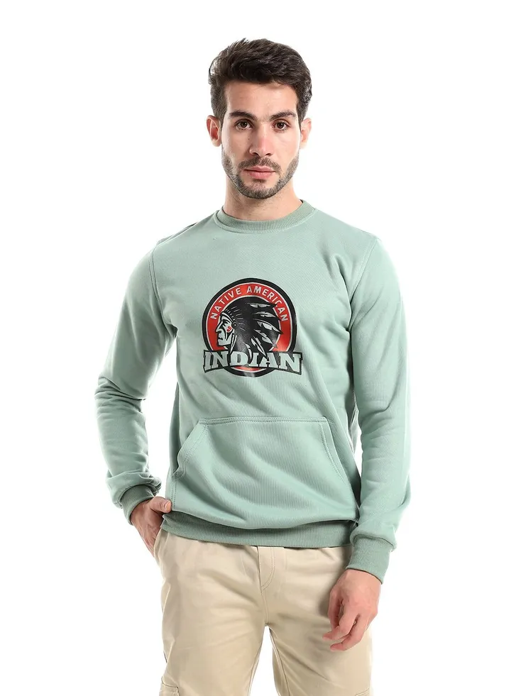 Round Melton Shirt Printed Indian