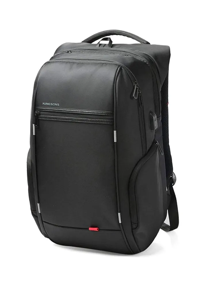 Anti Theft Laptop Backpack With USB Charging Port Black