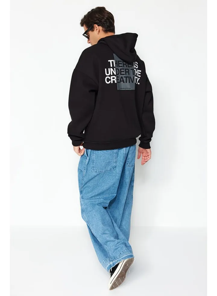 Black Men's Hoodie Long Sleeve Sweatshirt