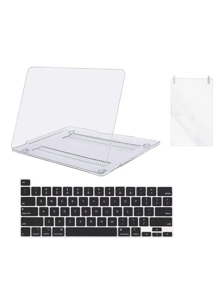 MacBook Pro 16 inch Case 2019 Release A2141 Touch Bar & Touch ID, Plastic Hard Shell Case & US Layout Keyboard Cover With Screen Protector Compatible MacBook Pro 16 Clear/Black