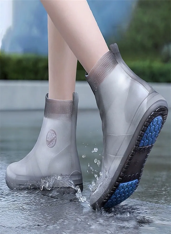 Children's Mid Tube Rain Boots Brown