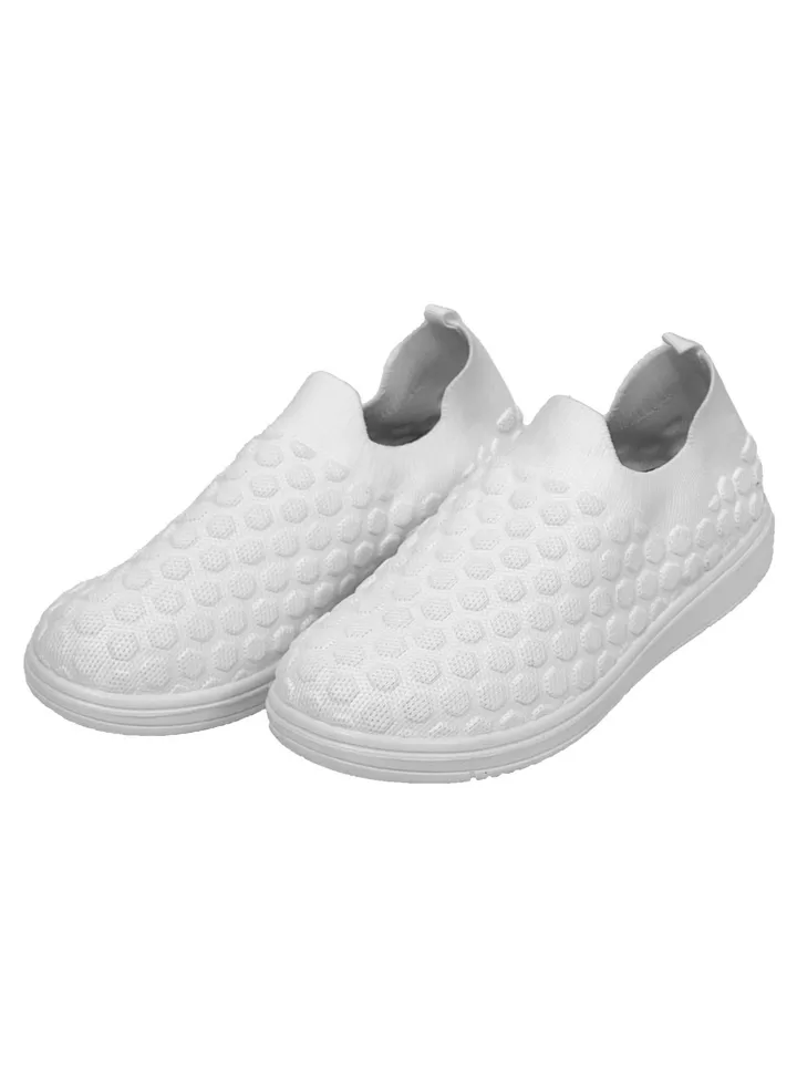 BEE-NEST Sport Sneakers - With Light PU-Sole - White