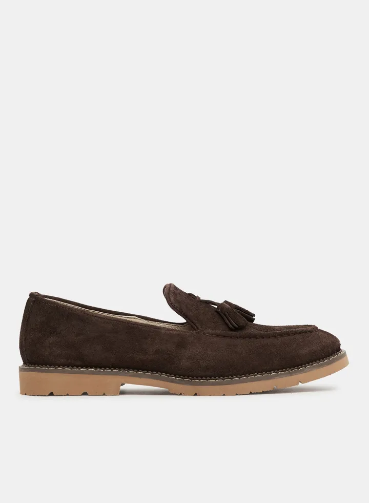 Suede Tassel Loafers