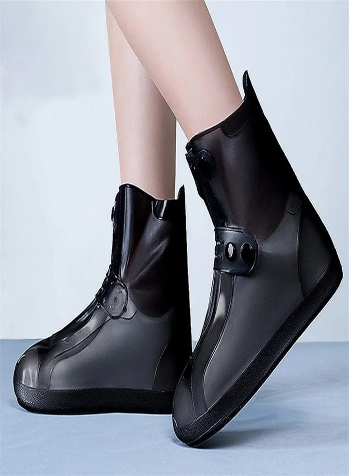Children's Mid Tube Rain Boots Cover Black