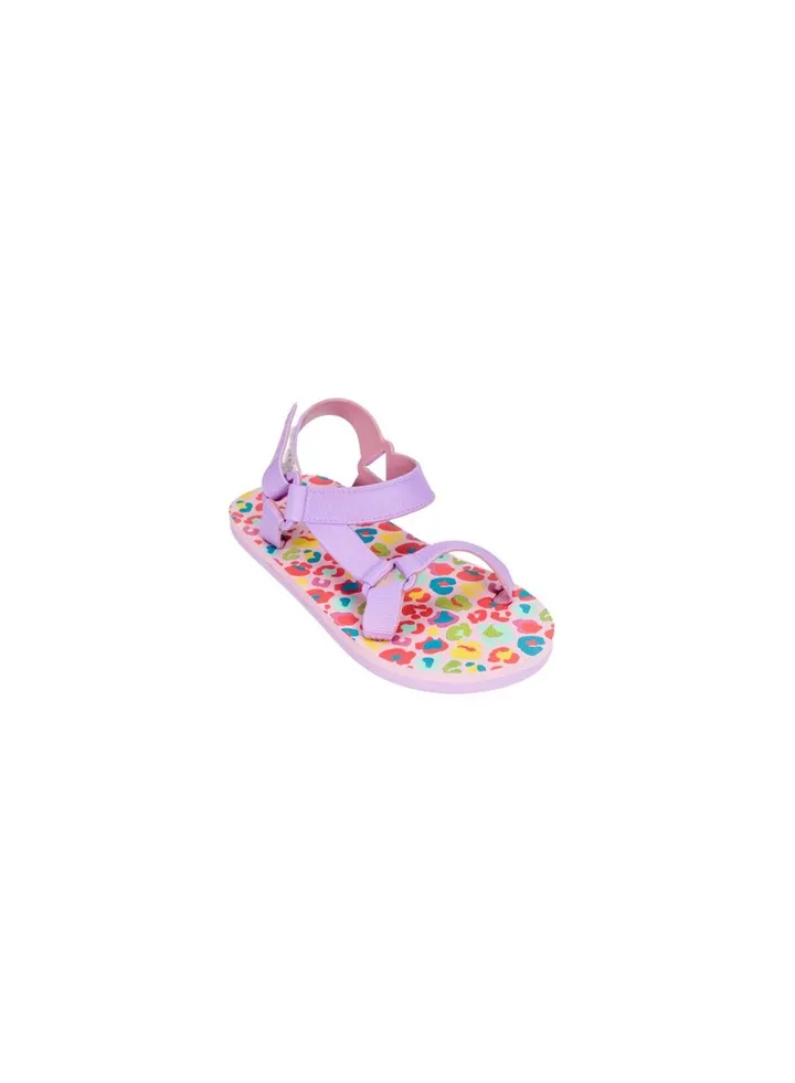 Purple Leopard Girls Sling CUBS Sandal 28