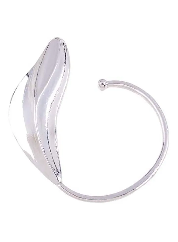 Alloy Cuff Earrings Silver
