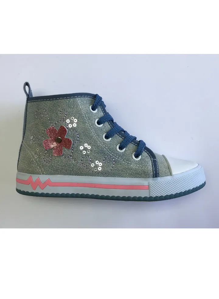 Flat Fashion Sneakers Comfort Easy Fitting Kids Shoes for Girl Blue
