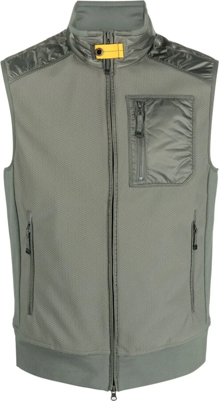 High-Neck Zip-Up Padded Gilet