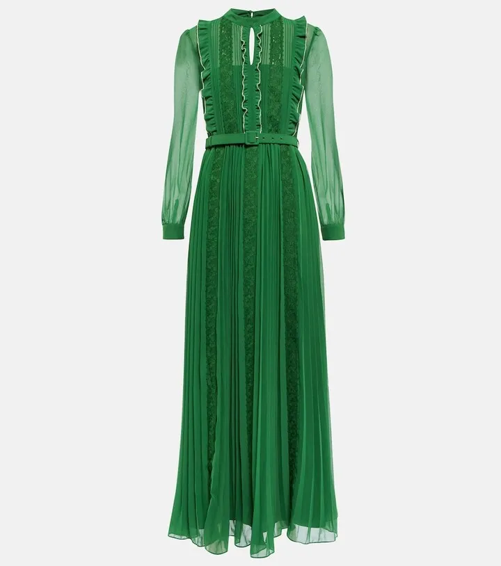 Embellished chiffon gown