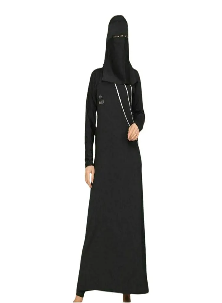 4-piece swimsuit for veiled women - Black