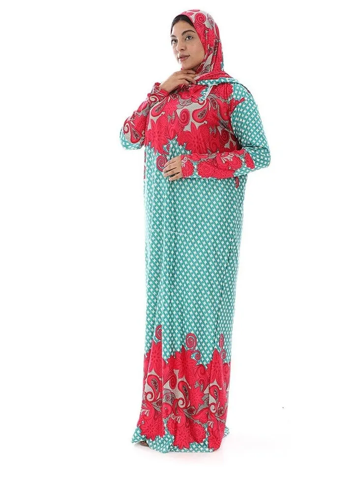 Isdal Prayer Dress for Women and Girls Aqua