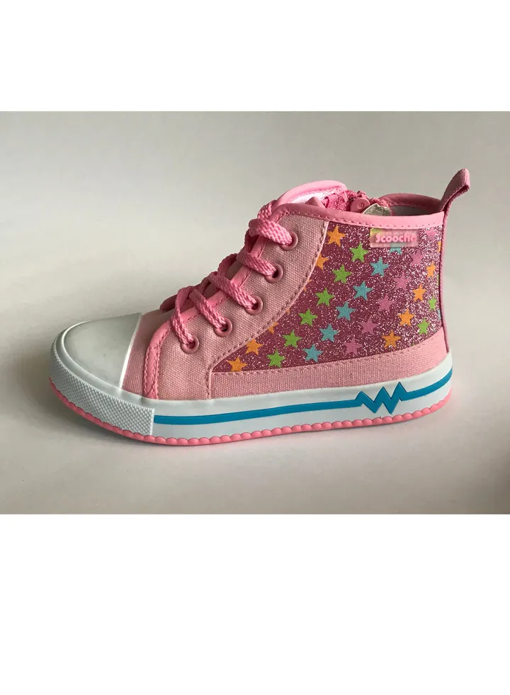 Flat Fashion Sneakers Comfort Easy Fitting Kids Shoes For Girl Pink