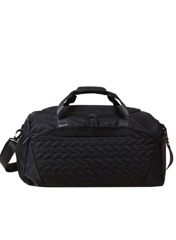Waterproof travel bag with compartment - black