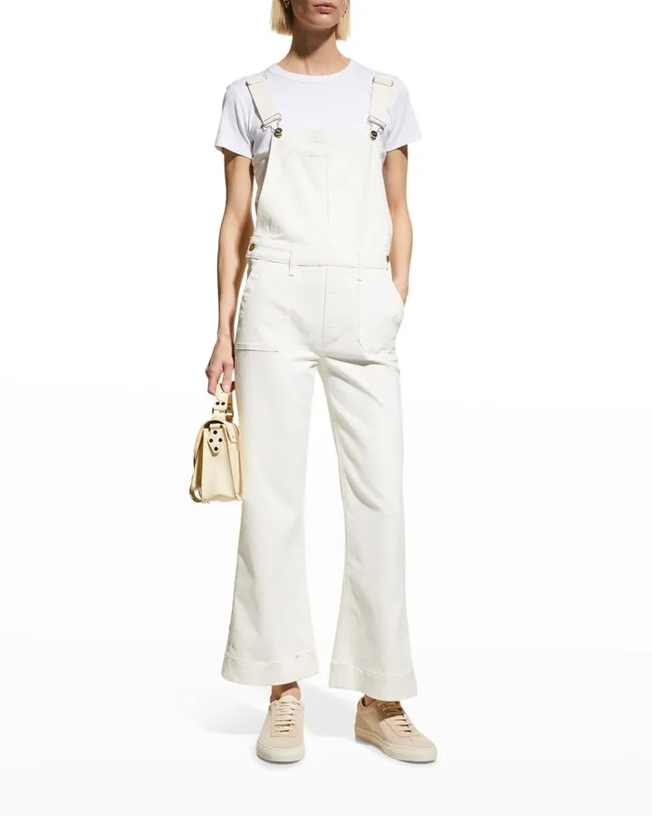 Claudine Denim Ankle Flared Overalls