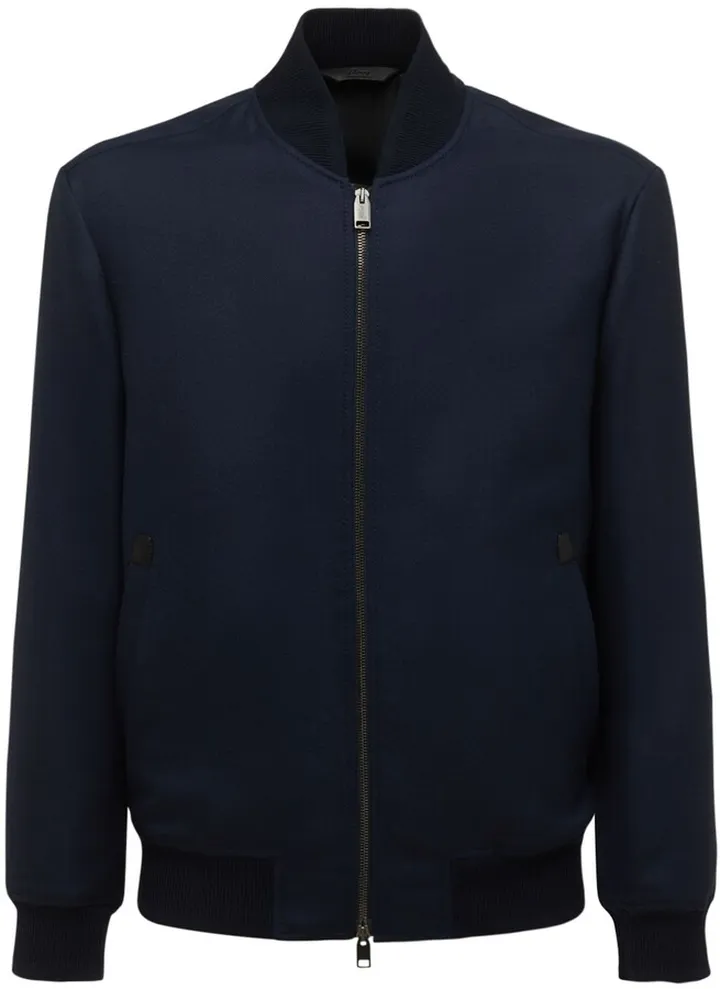 Wool bomber jacket