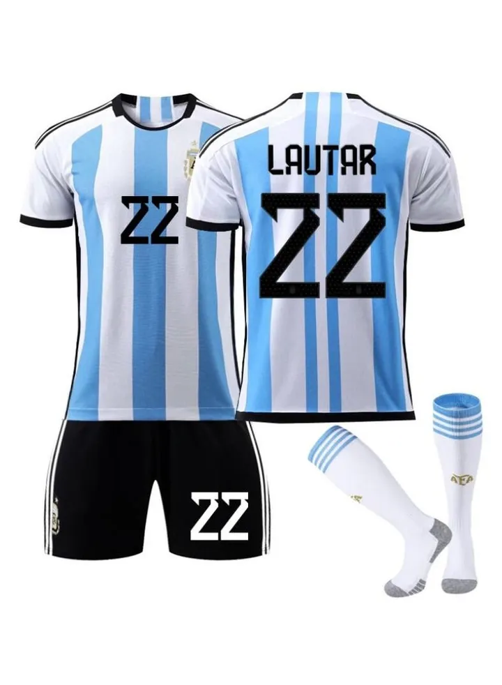 3-Piece World Cup Argentina 22 Jersey Home And Away National Team Football Jersey