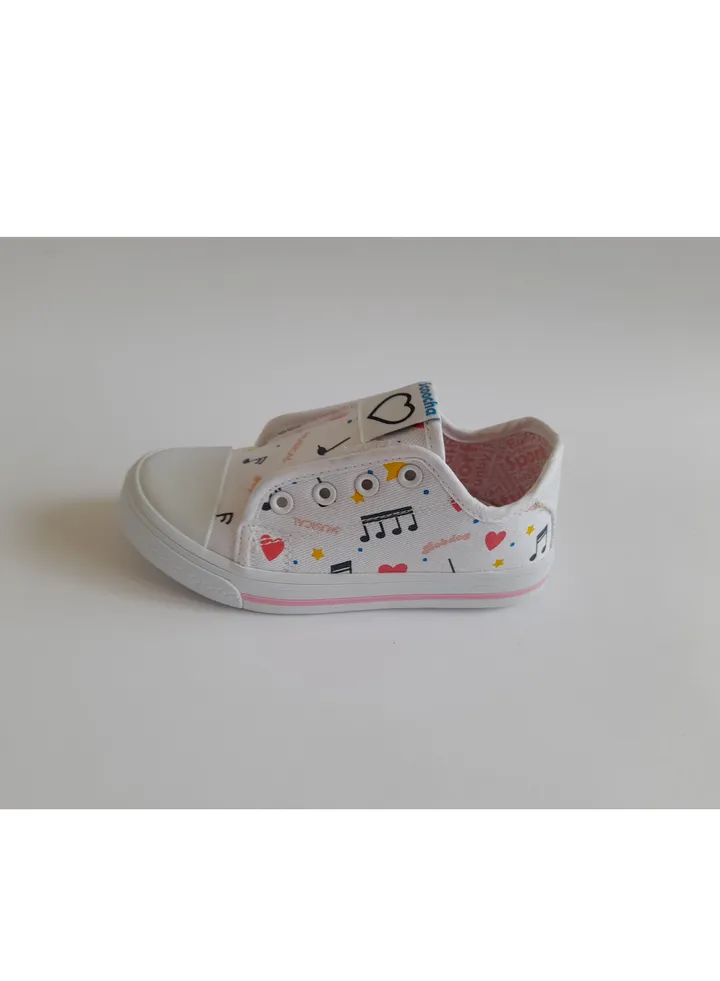 Flat Fashion Sneakers Comfort Easy Fitting Kids Shoes for Girl White