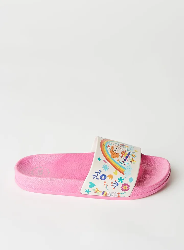 Baby/Kids Printed Slides Pink