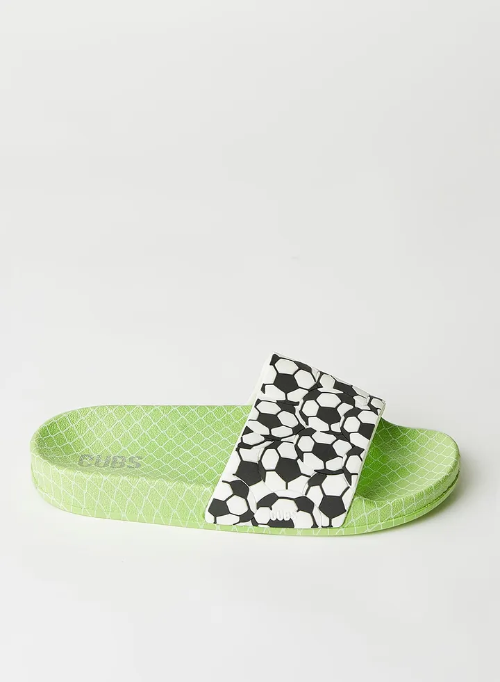 Teen Football Field Print Slides Green