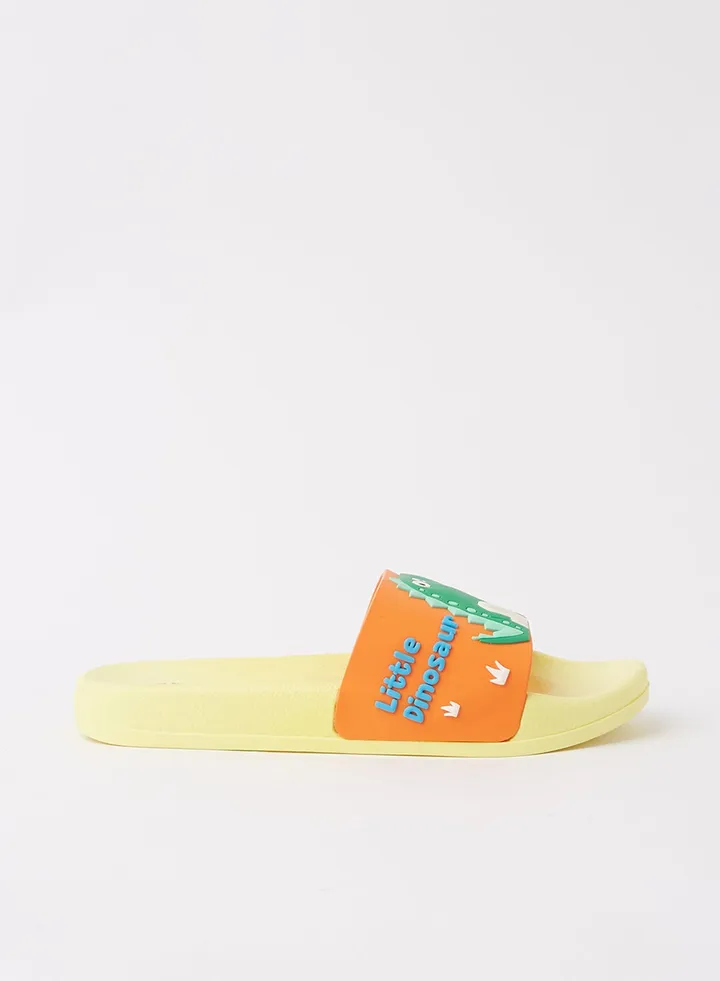 Kids Little Dinosaur Slides Yellow