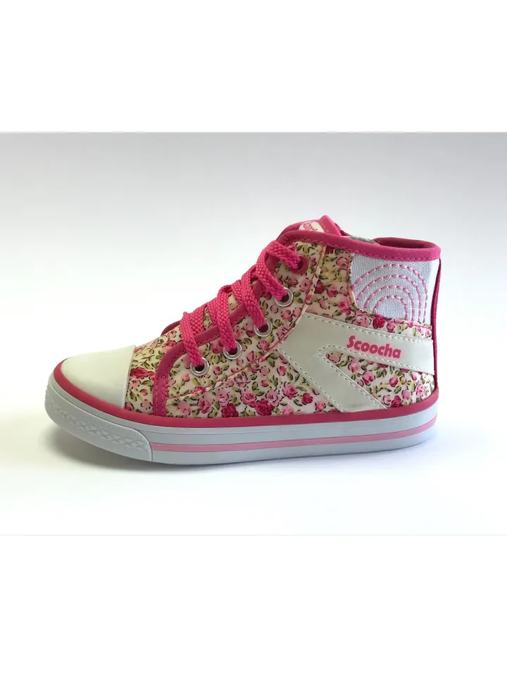 Flat Fashion Sneakers Comfort Easy Fitting Kids Shoes for Girl Fuchsia