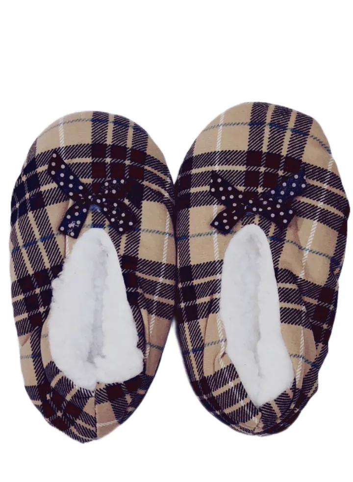 Kids unisex Winter fur baded laklok indoor shoes