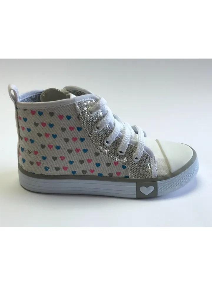 Flat Fashion Sneakers Comfort Easy Fitting Kids Shoes for Girl White