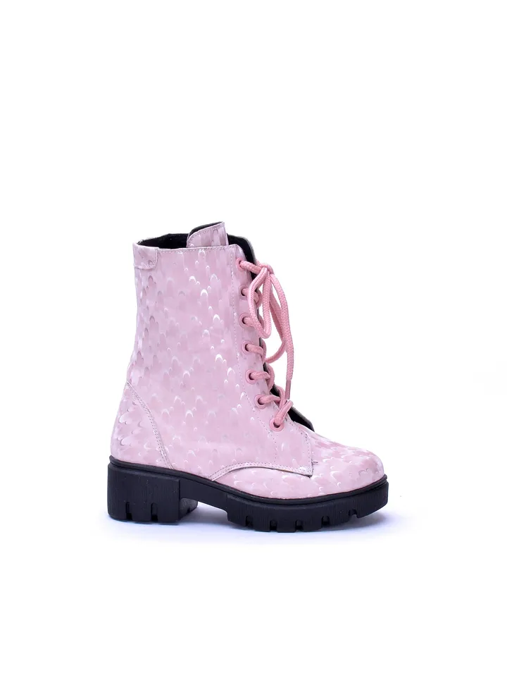 GIRLS Boots Metallic Leather-PINK