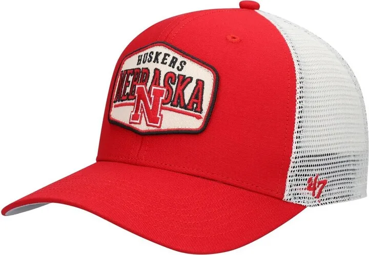 Men's '47 Scarlet Nebraska Huskers Shumay Mvp Trucker Snapback Hat