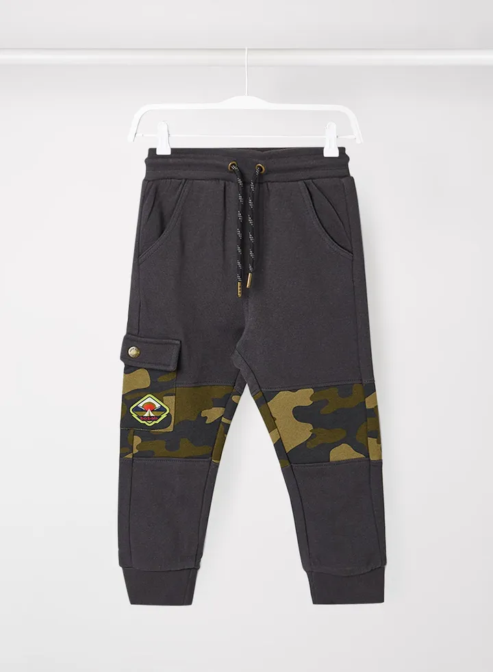 Kids/Teen Camo Panel Joggers Grey