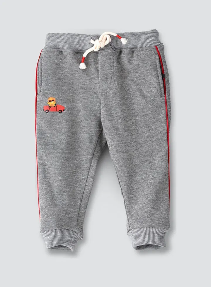 Casual Knitted Joggers Light Grey Melange