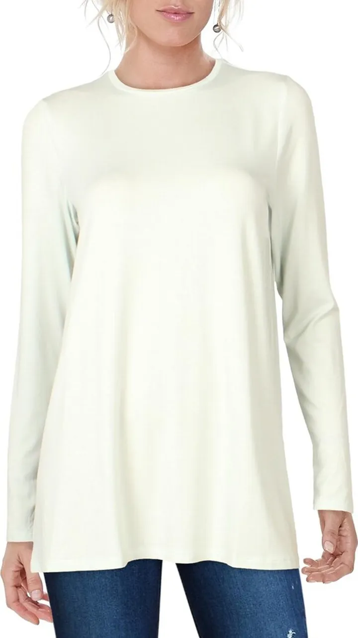 Womens Jersey Crew Neck Tunic Top