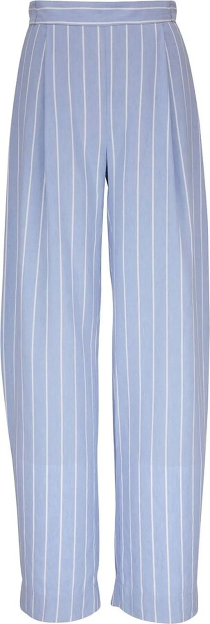 Pinstripe-Pattern Straight-Leg Trousers