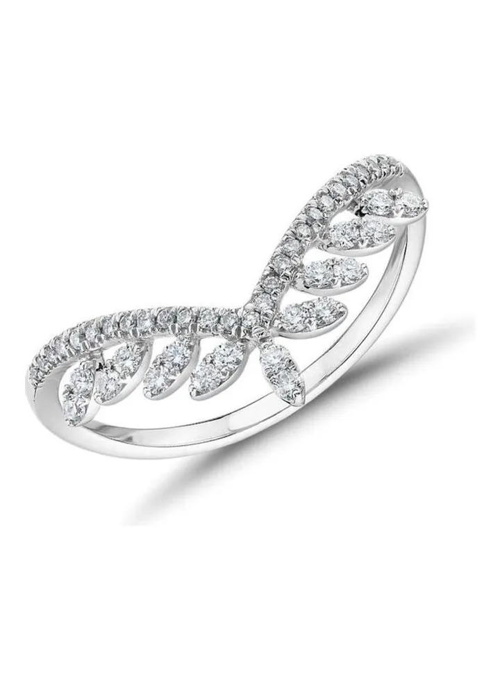 Diamond Leaf Crown Fashion Ring