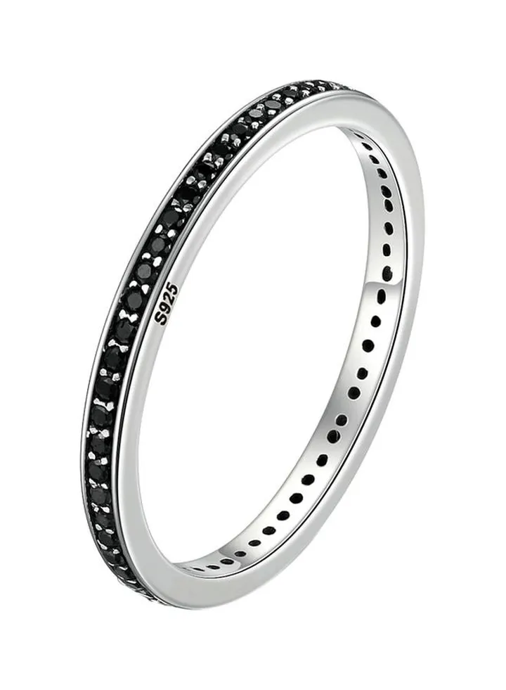 925 Sterling Silver Cubic Zirconia Studded Ring