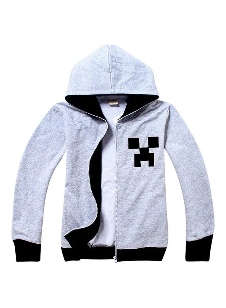 Printed Design Pure Cotton Long Sleeve Jacket Grey/Black/White